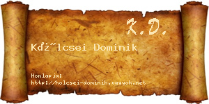 Kölcsei Dominik névjegykártya