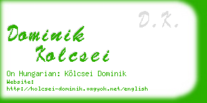 dominik kolcsei business card