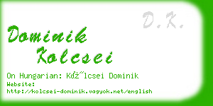 dominik kolcsei business card